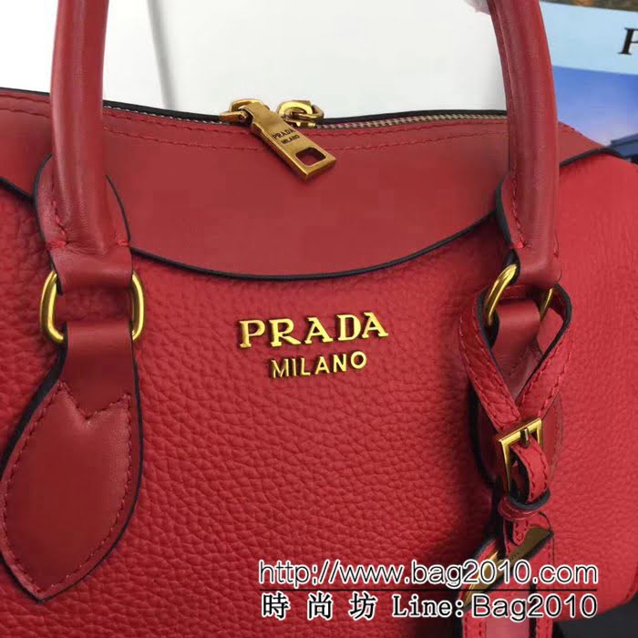 普拉達PRADA原單 2018早春經典爆款 PRADA 1BH093原單荔枝紋配平紋手提肩背包 PHY1472